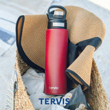 Tervis Camp Stickers Triple Walled Insulated Travel Tumbler, Stainless Steel - 24oz Wide Mouth Bottle