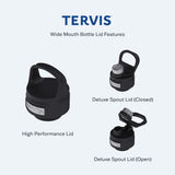 Tervis Camp Stickers Triple Walled Insulated Travel Tumbler, Stainless Steel - 24oz Wide Mouth Bottle