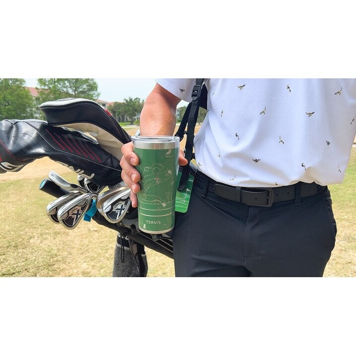 Tervis Traveler Golf Course Map Triple Walled Insulated Travel Tumbler, Stainless Steel
