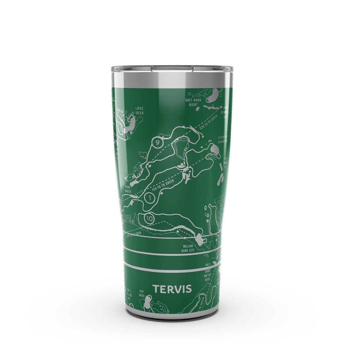 Tervis Traveler Golf Course Map Triple Walled Insulated Travel Tumbler, Stainless Steel