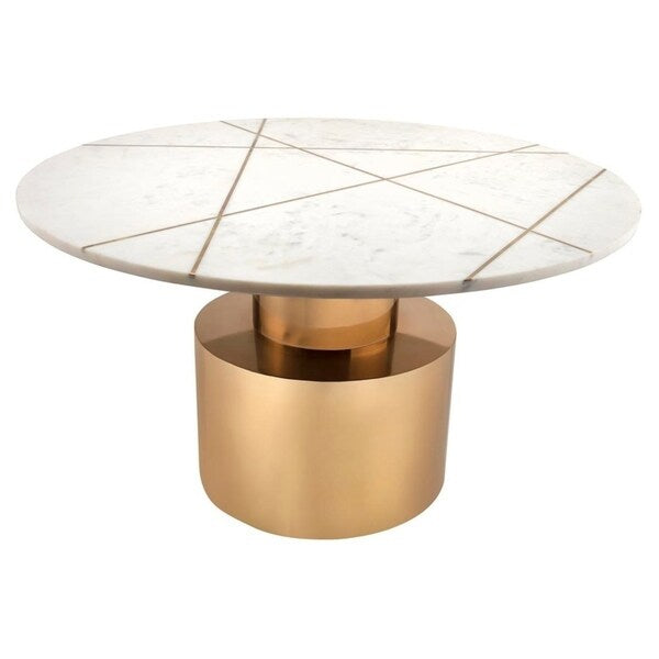 Terzo White Marble Cocktail Table