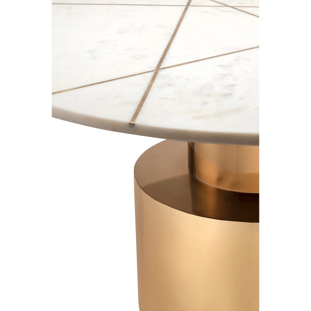 Terzo White Marble Cocktail Table