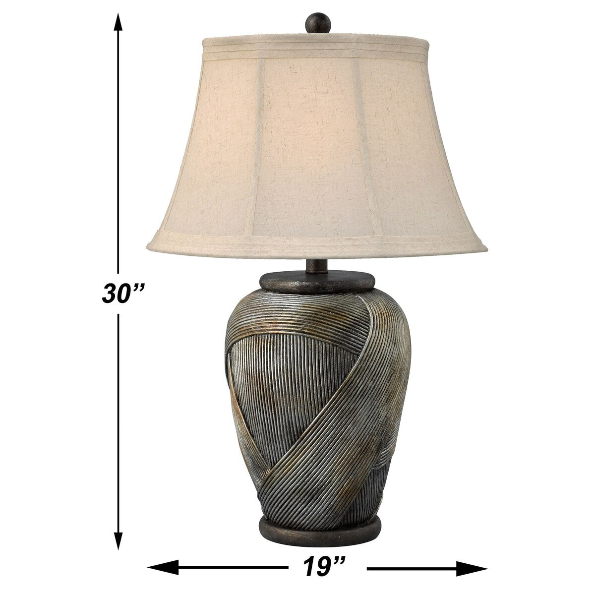 Tessere 30 in. Silver & Copper Medley Table Lamp