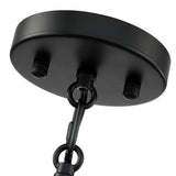 Tetra 3-Light Drum Pendant Chandelier with Black Canopy - 16 in. W