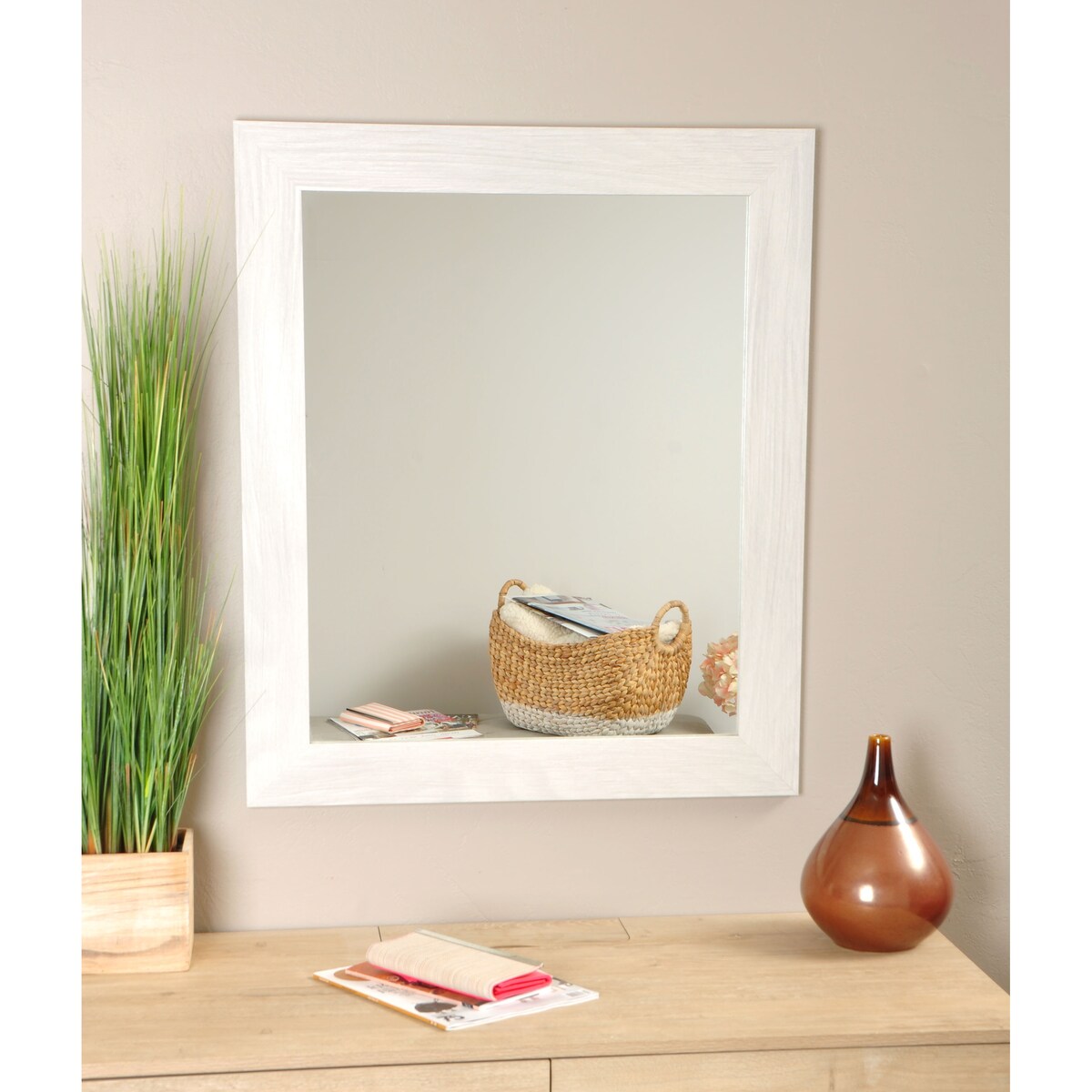 Texture Framed Wall Mirror