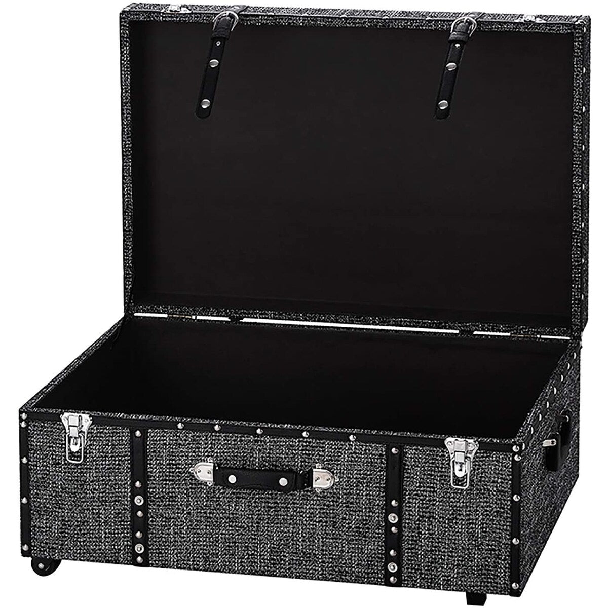 Texture® Brand Trunk - Black Threaded White by DormCo