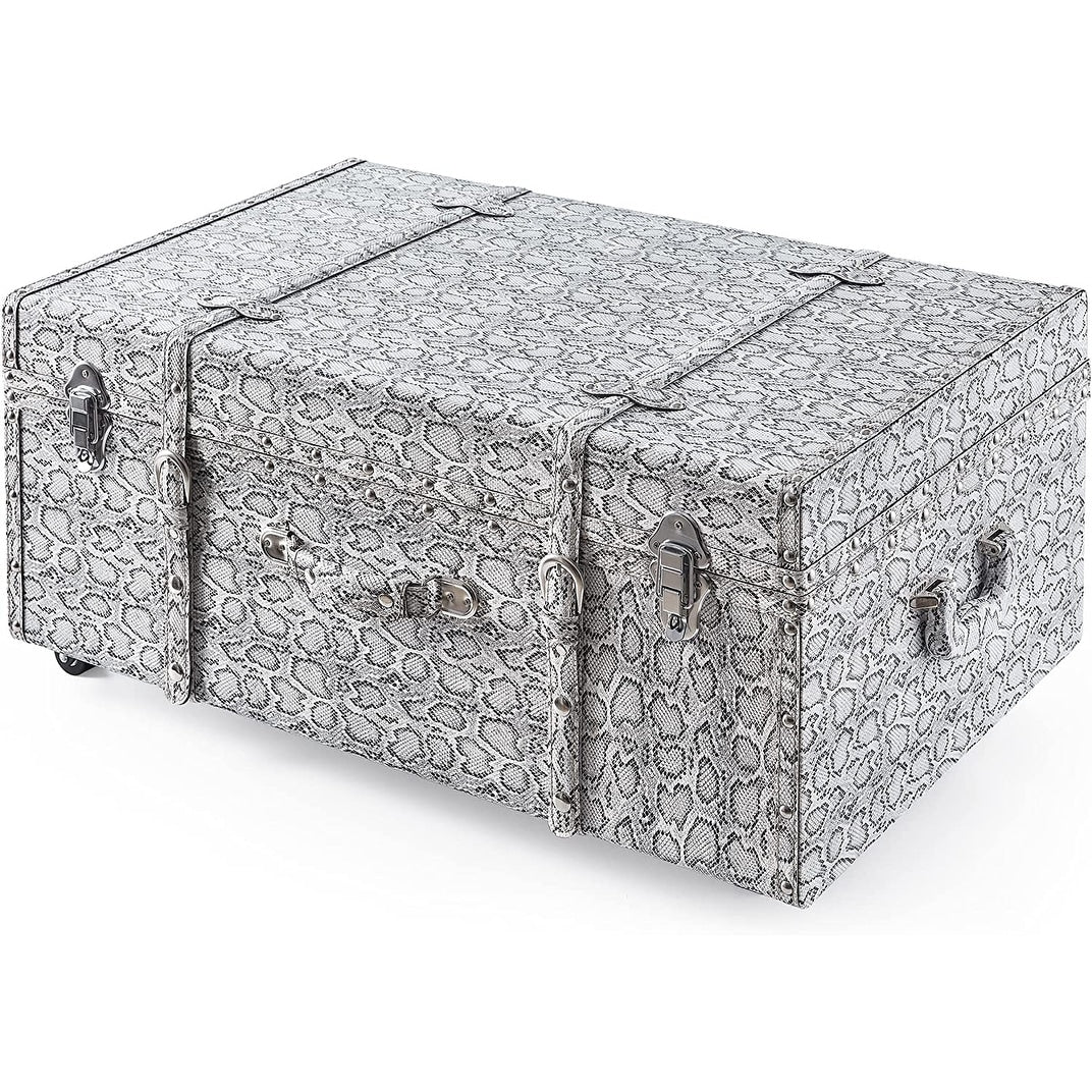 Texture® Brand Trunk - Faux Snakeskin by DormCo - 29"L x 20"W x 14"H