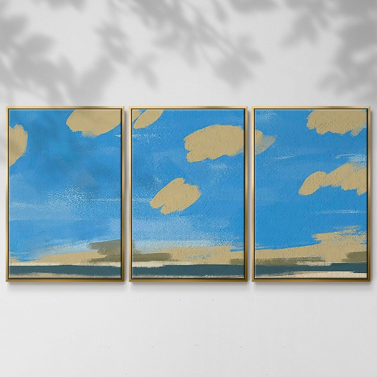 Textured Beachscape II - Multi Piece Framed Canvas