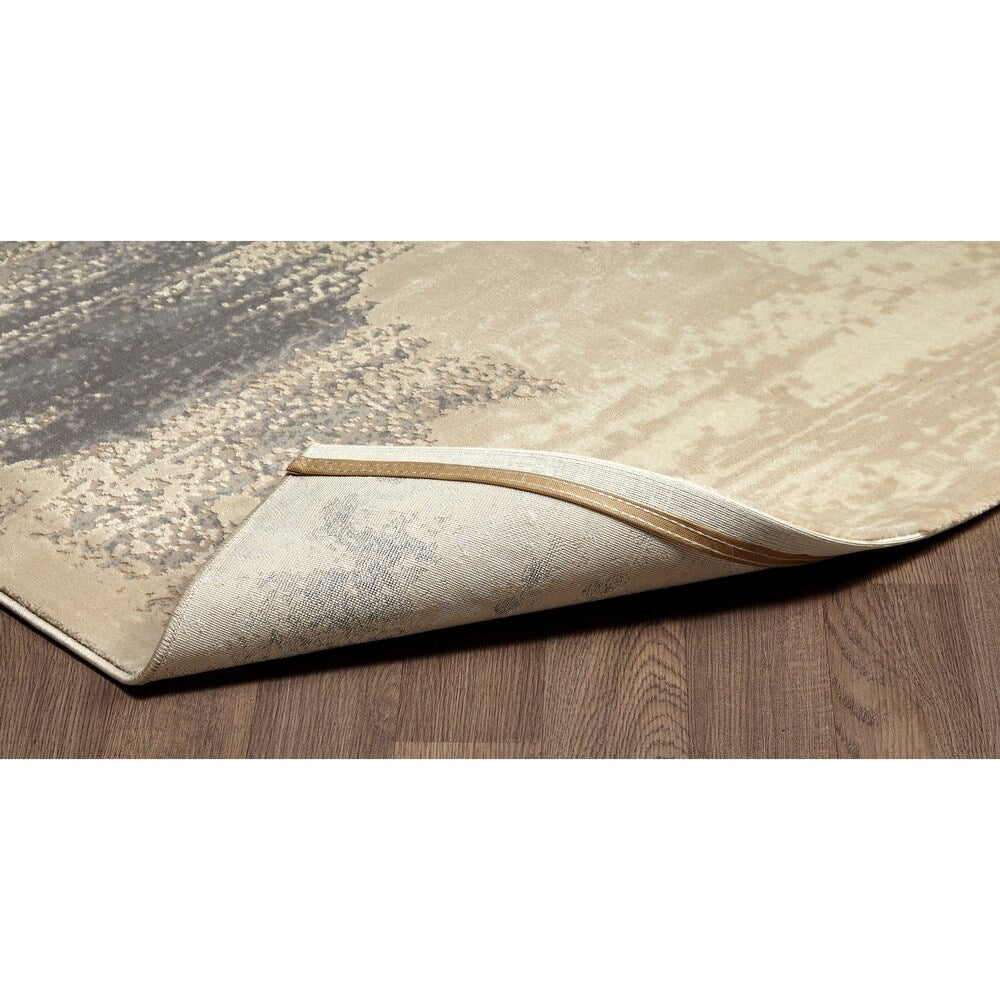 Textured Soft Polypropylene Abstract Rug