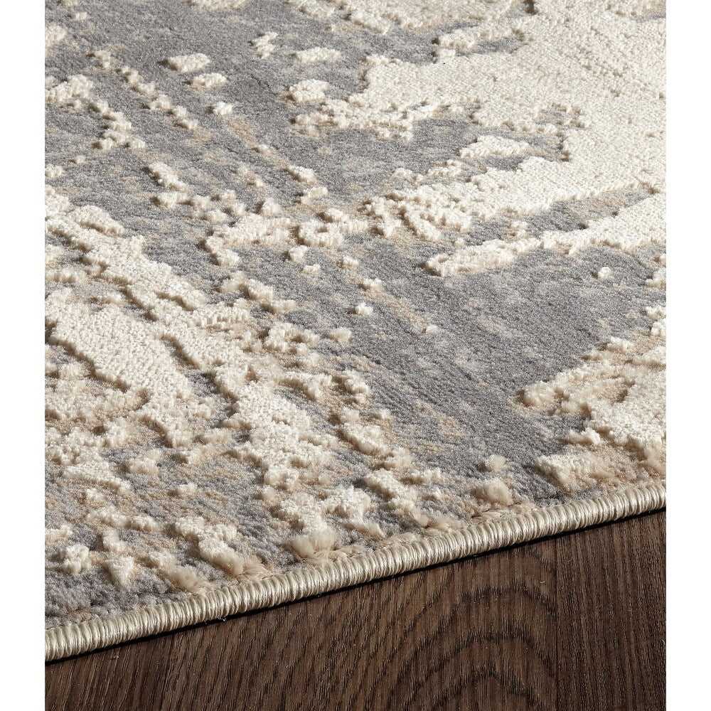 Textured Soft Polypropylene Abstract Rug