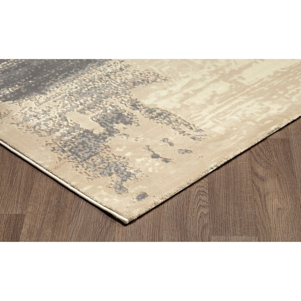 Textured Soft Polypropylene Abstract Rug