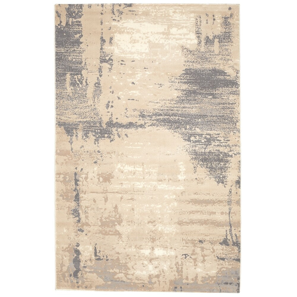 Textured Soft Polypropylene Abstract Rug