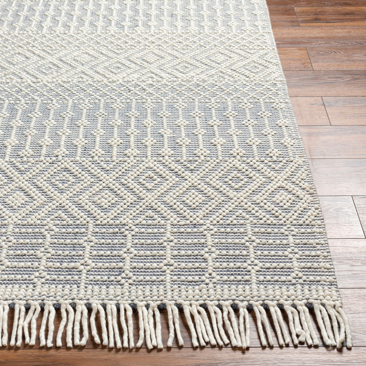 Thackery Handmade Farmhouse Stripe Wool Area Rug