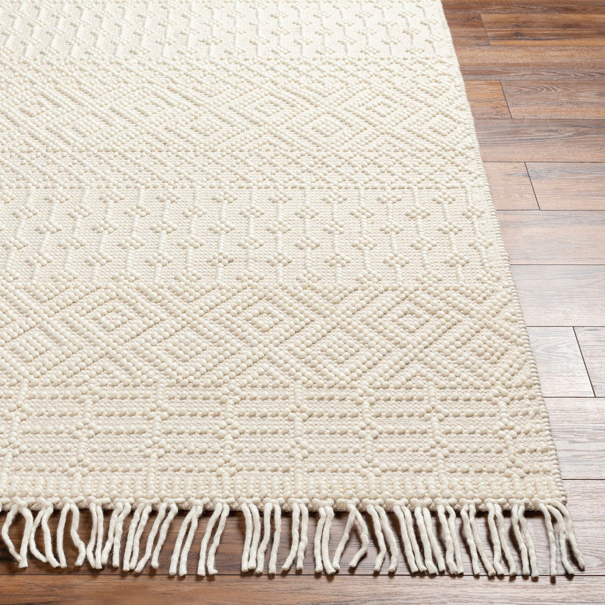 Thackery Handmade Farmhouse Stripe Wool Area Rug