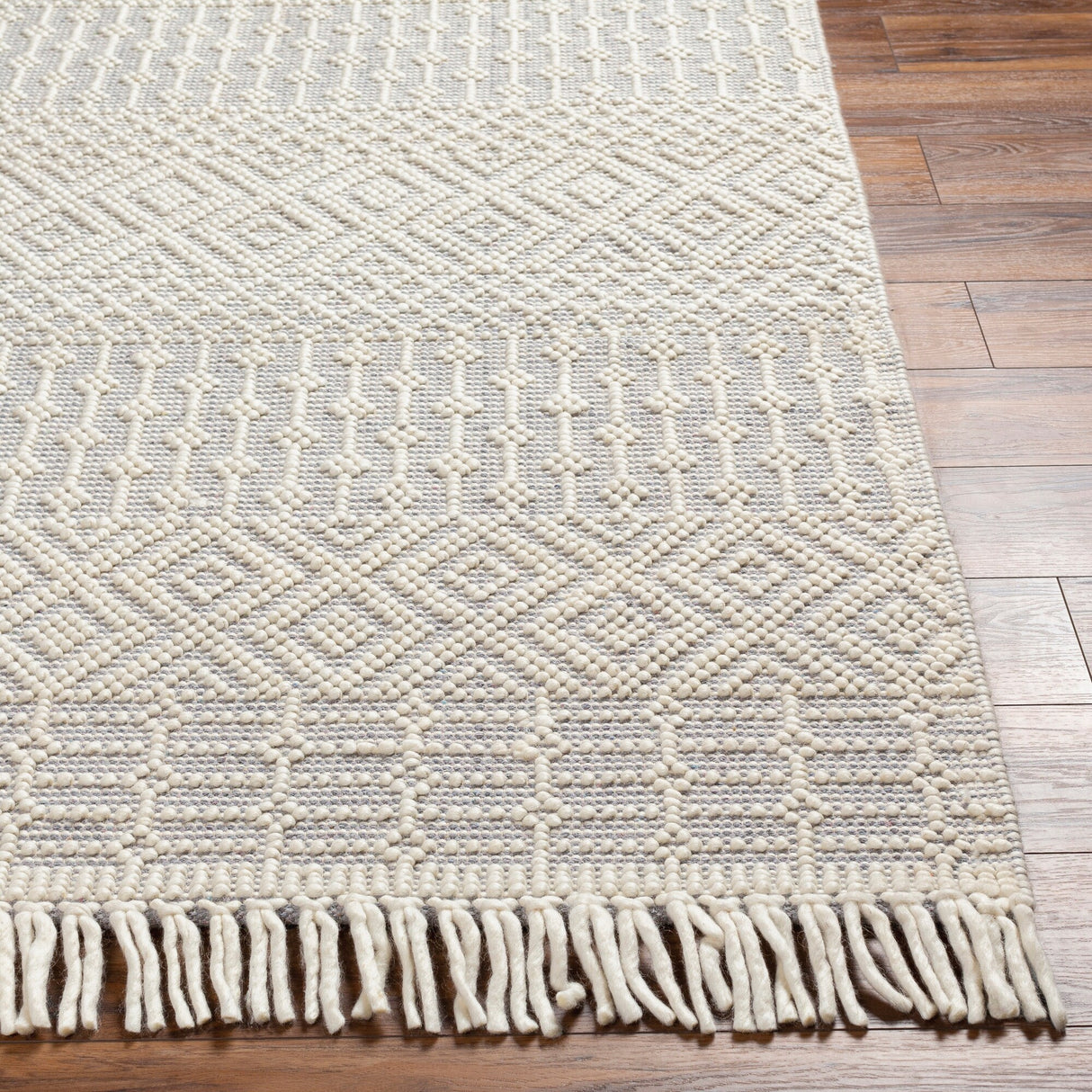 Thackery Handmade Farmhouse Stripe Wool Area Rug