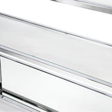 Fald Contemporary Chrome 48-inch Glass 2-Shelf Sofa Table by Furniture of America