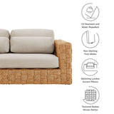 Thames Outdoor Patio Wicker Outdoor Patio Rattan Loveseat