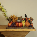 Thanksgiving Autumn Harvest 'Give Thanks' Tea Light 6-inch Candle Holders (Set of 2)