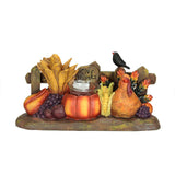 Thanksgiving Autumn Harvest 'Give Thanks' Tea Light 6-inch Candle Holders (Set of 2)