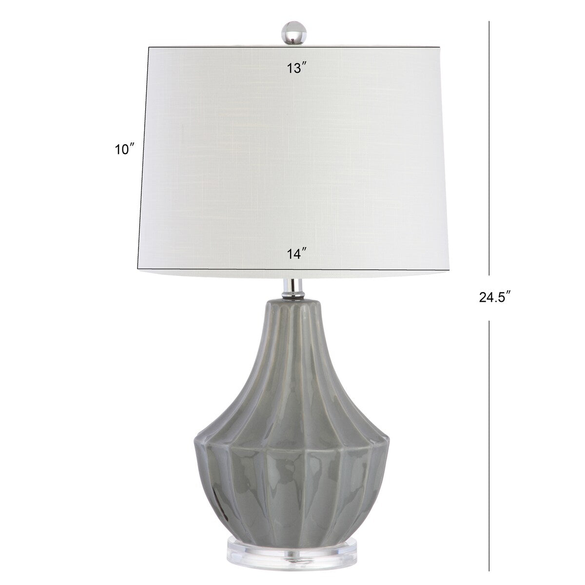 Thatcher 24.5" Ceramic LED Table Lamp, Navy by JONATHAN Y