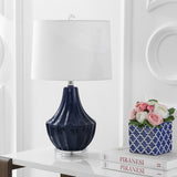 Thatcher 24.5" Ceramic LED Table Lamp, Navy by JONATHAN Y