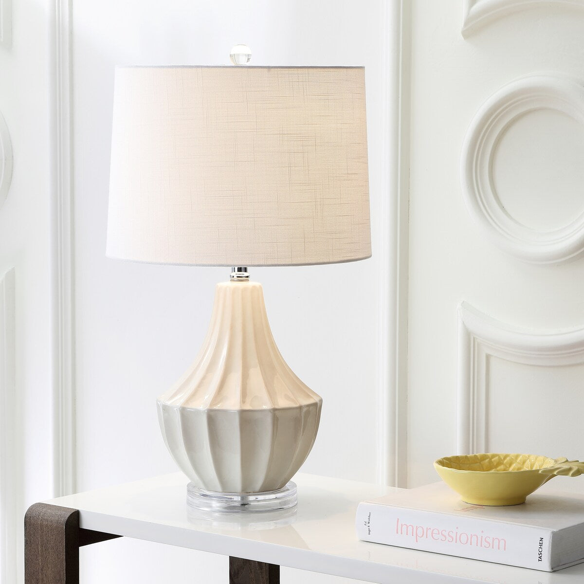 Thatcher 24.5" Ceramic LED Table Lamp, Navy by JONATHAN Y