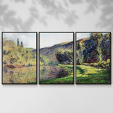 The Arm of the Seine at Jeufosse, Afternoon, 1884 - Multi Piece Framed Canvas