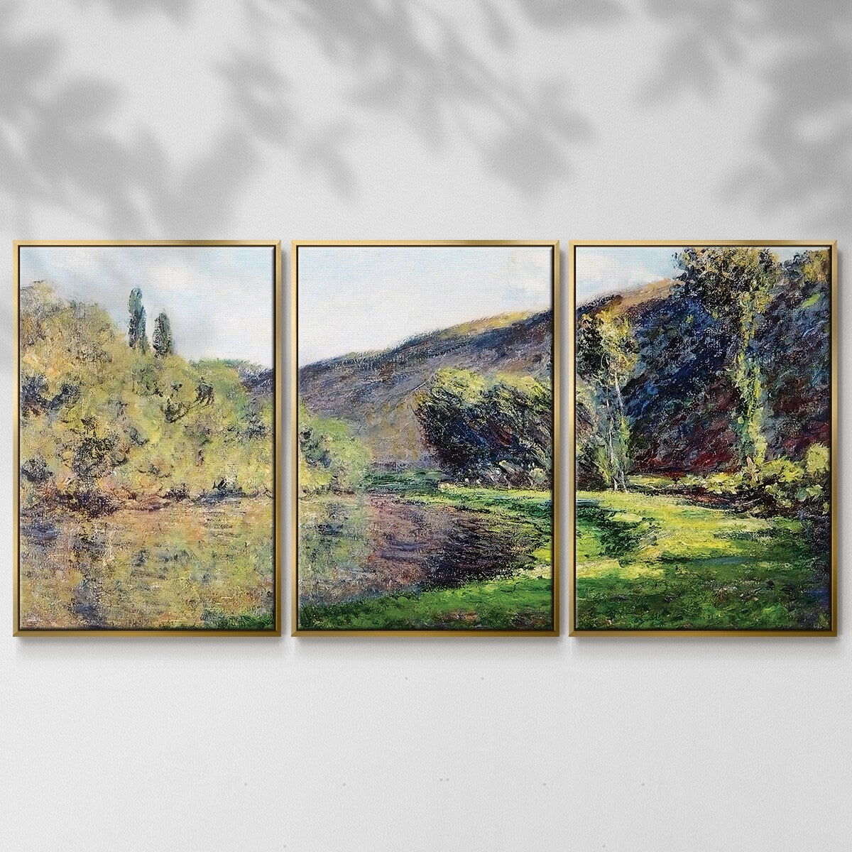 The Arm of the Seine at Jeufosse, Afternoon, 1884 - Multi Piece Framed Canvas