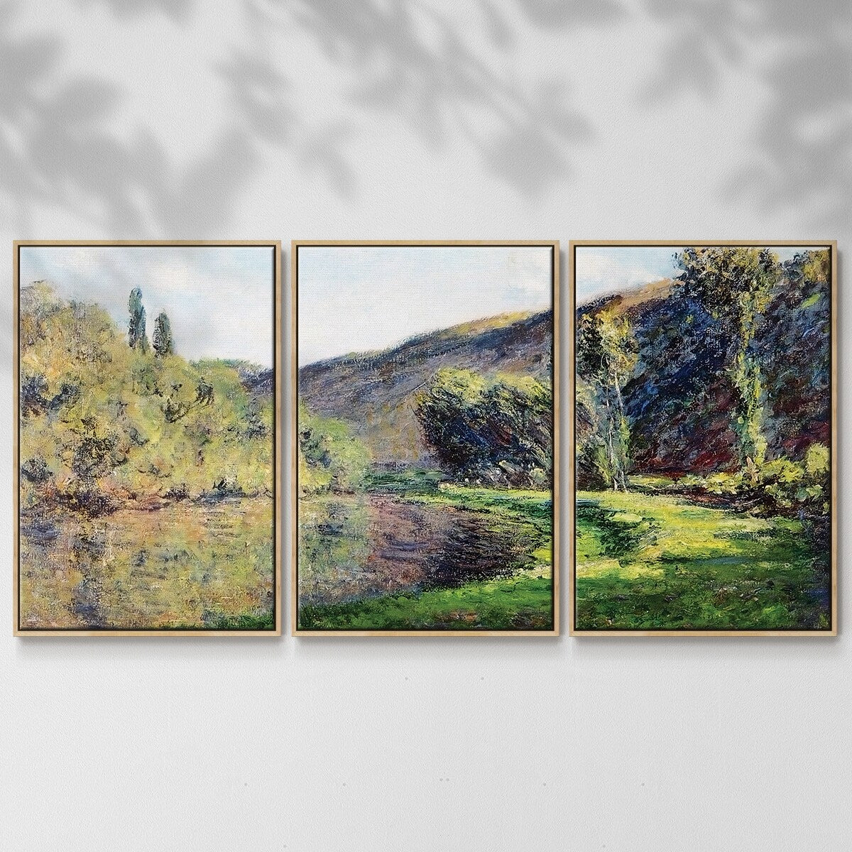 The Arm of the Seine at Jeufosse, Afternoon, 1884 - Multi Piece Framed Canvas