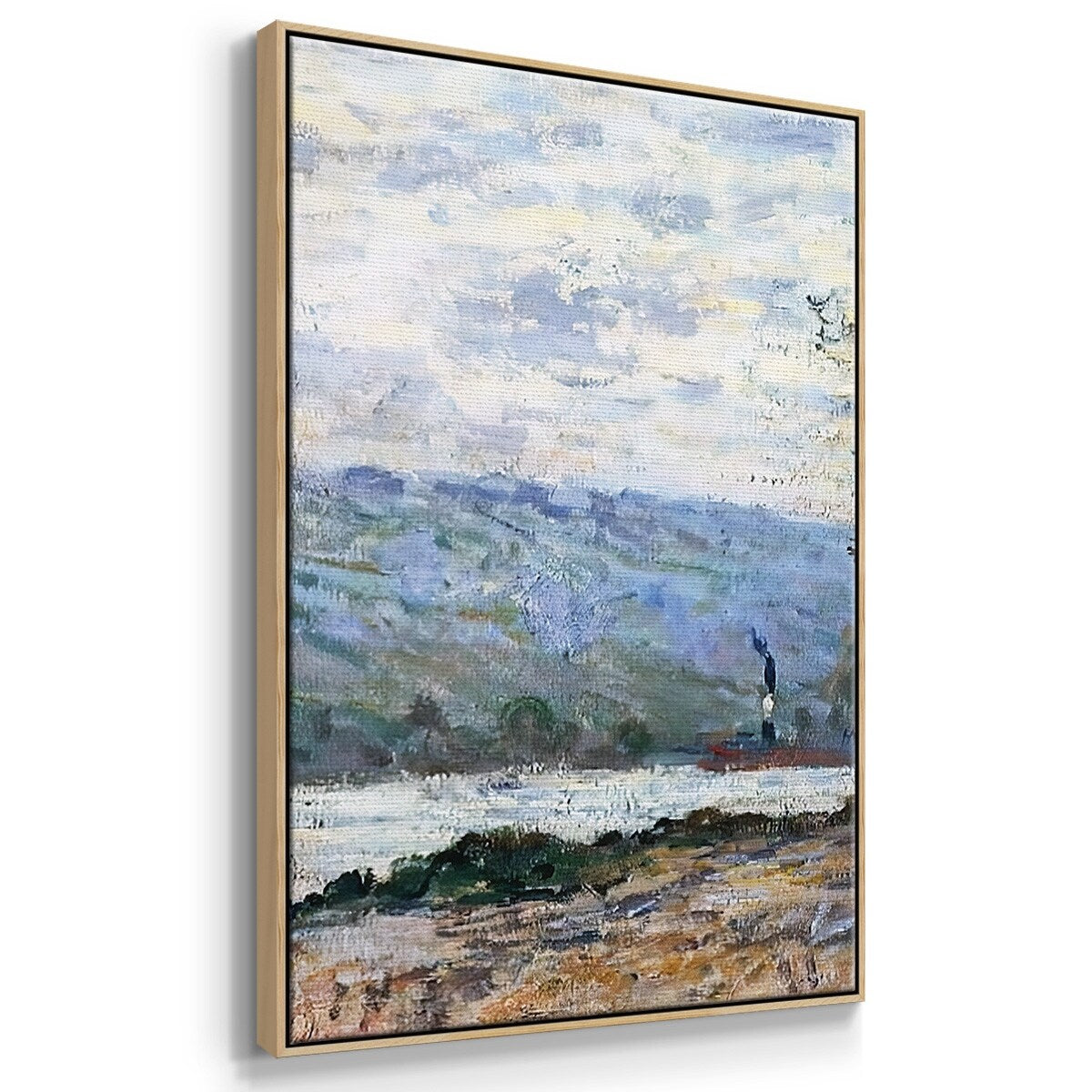 The Banks of the Seine at Lavacourt, 1878 - Multi Piece Framed Canvas