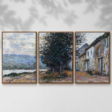 The Banks of the Seine at Lavacourt, 1878 - Multi Piece Framed Canvas