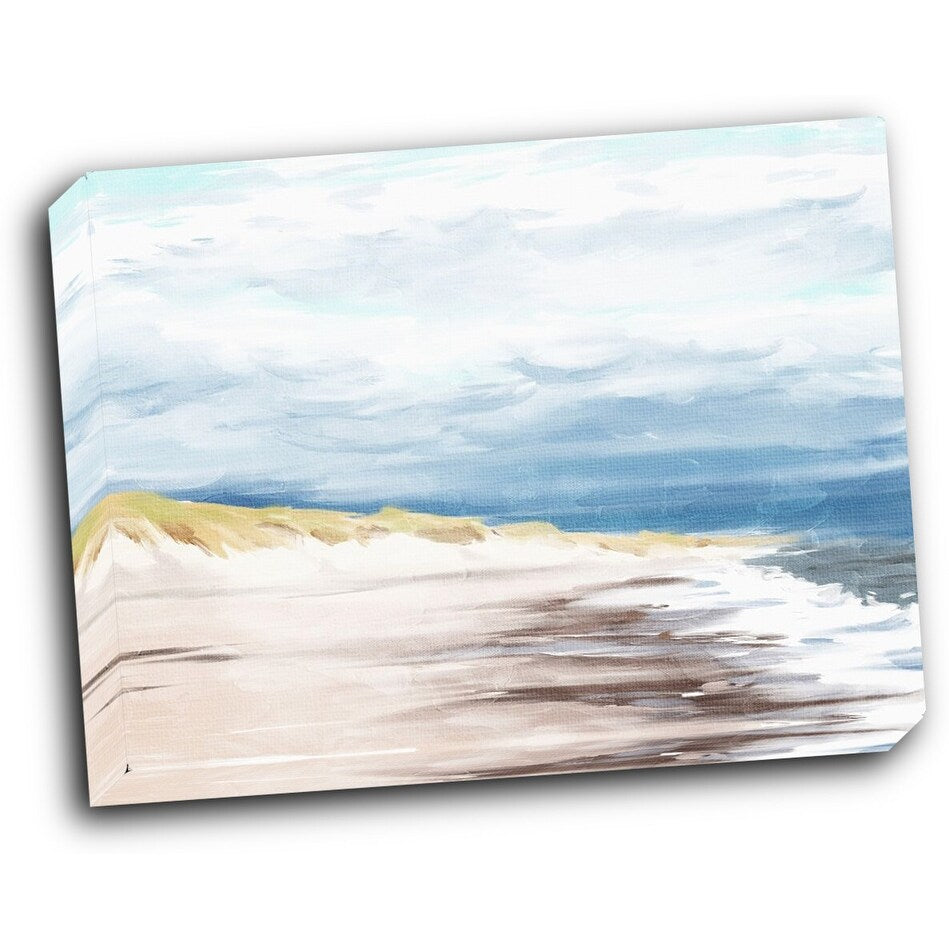 The Beach In Calm 20x16 Gallery Wrapped Stretched Canvas