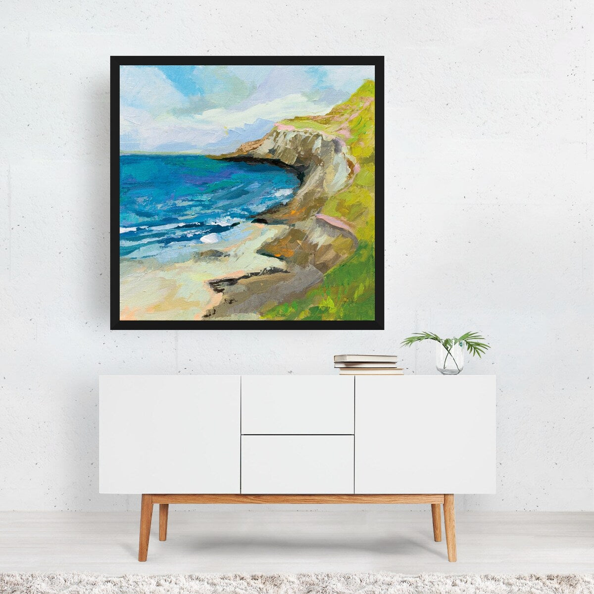 The Bluffs Painting Beach Coastal Landscape Nature Art Print/Poster