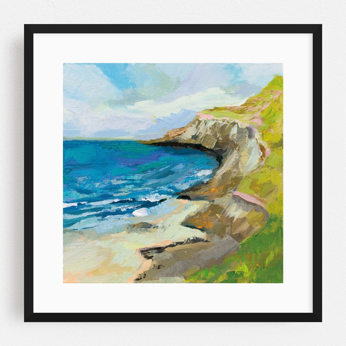 The Bluffs Painting Beach Coastal Landscape Nature Art Print/Poster
