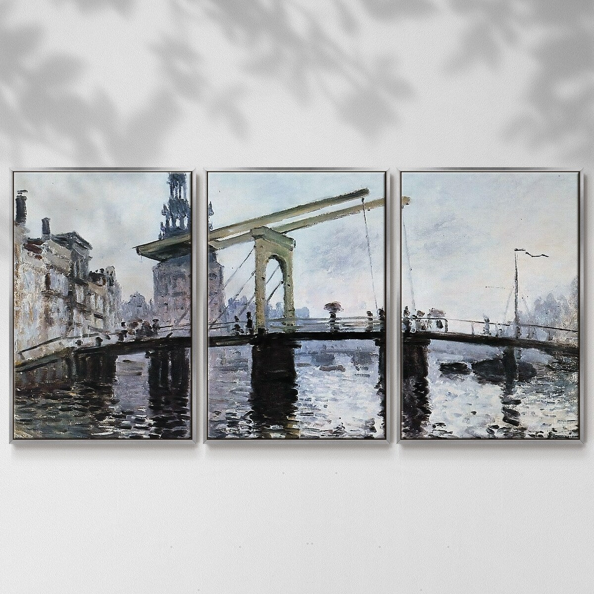 The Bridge, Amsterdam, 1874 - Multi Piece Framed Canvas
