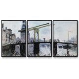 The Bridge, Amsterdam, 1874 - Multi Piece Framed Canvas