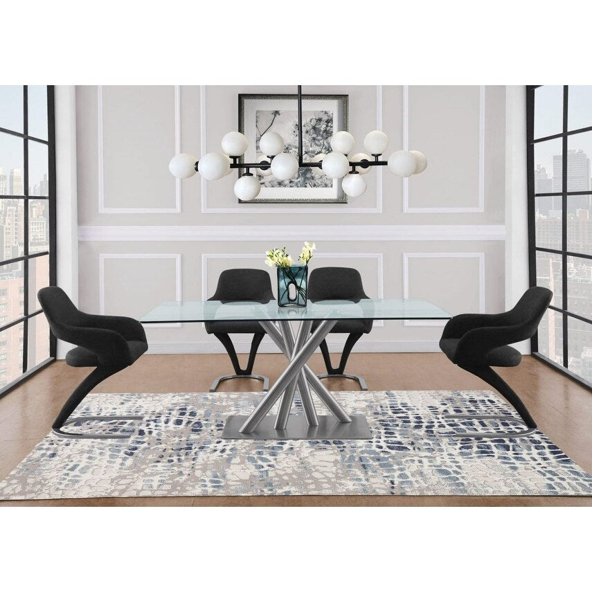 The Broadway Linear Frosted Glass Globe Rectangular Chandelier