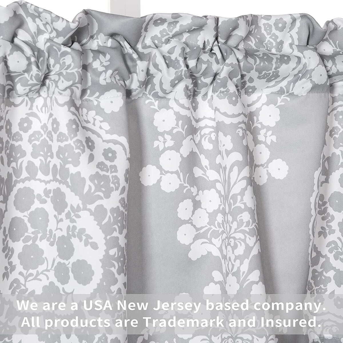 The Curated Nomad Alameda Pastel Damask Printed Classic Window Valance