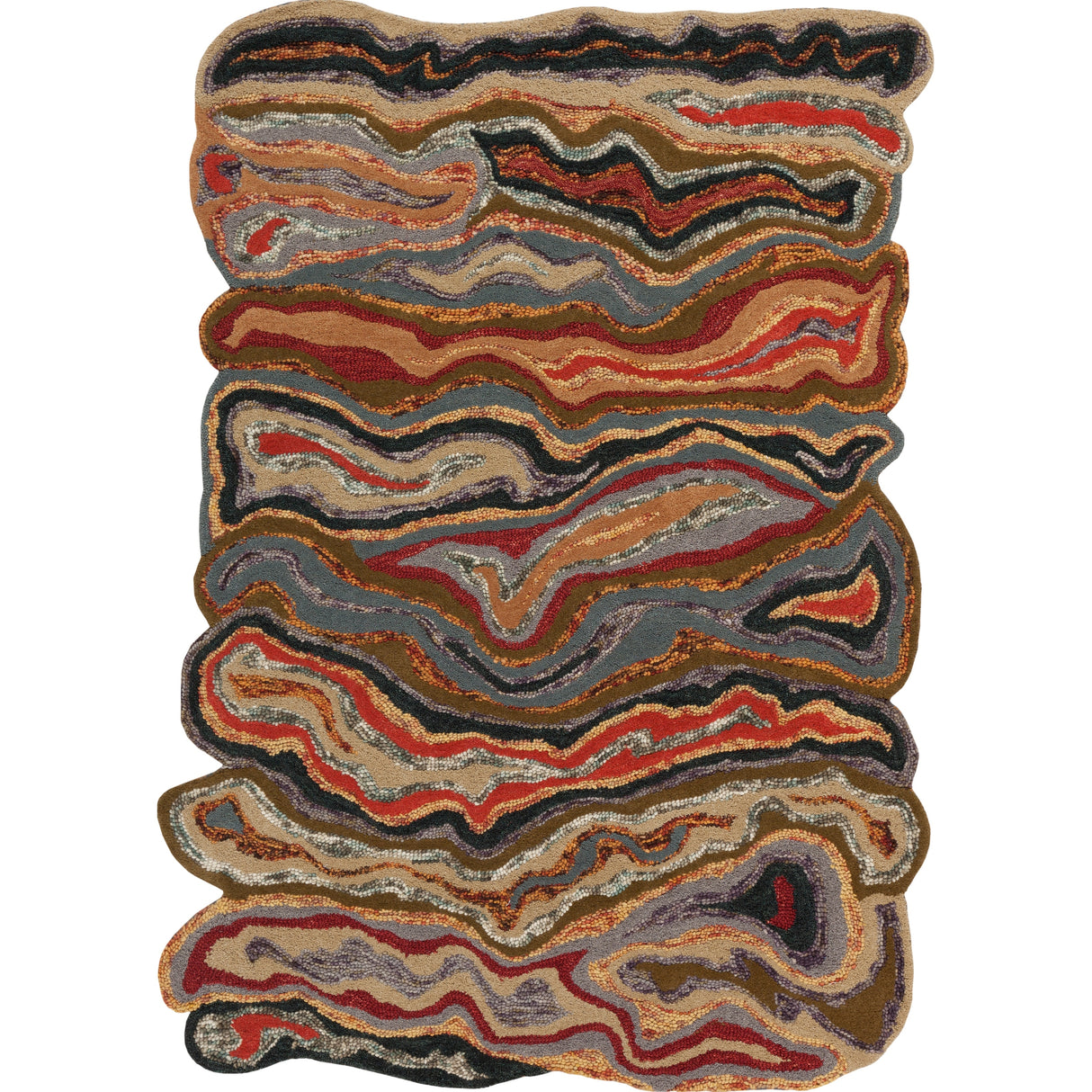 The Curated Nomad Alvarado Hand-tufted Novelty Wool Geode Area Rug - 3'3" x 5'3"