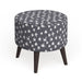 The Curated Nomad Borgarnes Round Ottoman with Splayed Legs in Prints