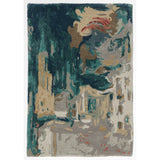 The Curated Nomad Copley Handmade Abstract Teal/ Grey Area Rug