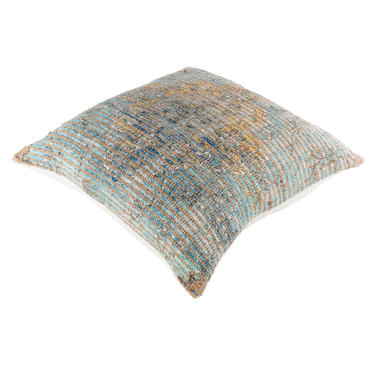 The Curated Nomad Lasuen Pastel Woven Jute 26-inch Floor Pillow Cover