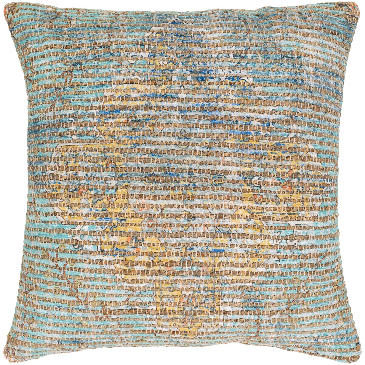 The Curated Nomad Lasuen Pastel Woven Jute 26-inch Floor Pillow Cover