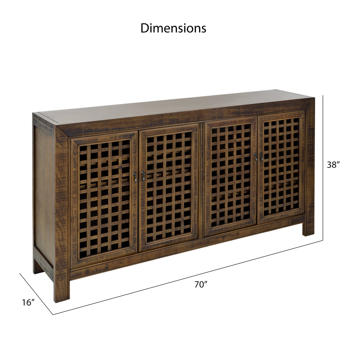 Steve Silver Raissa 70-inch Hand-rubbed Distressed Accent Cabinet