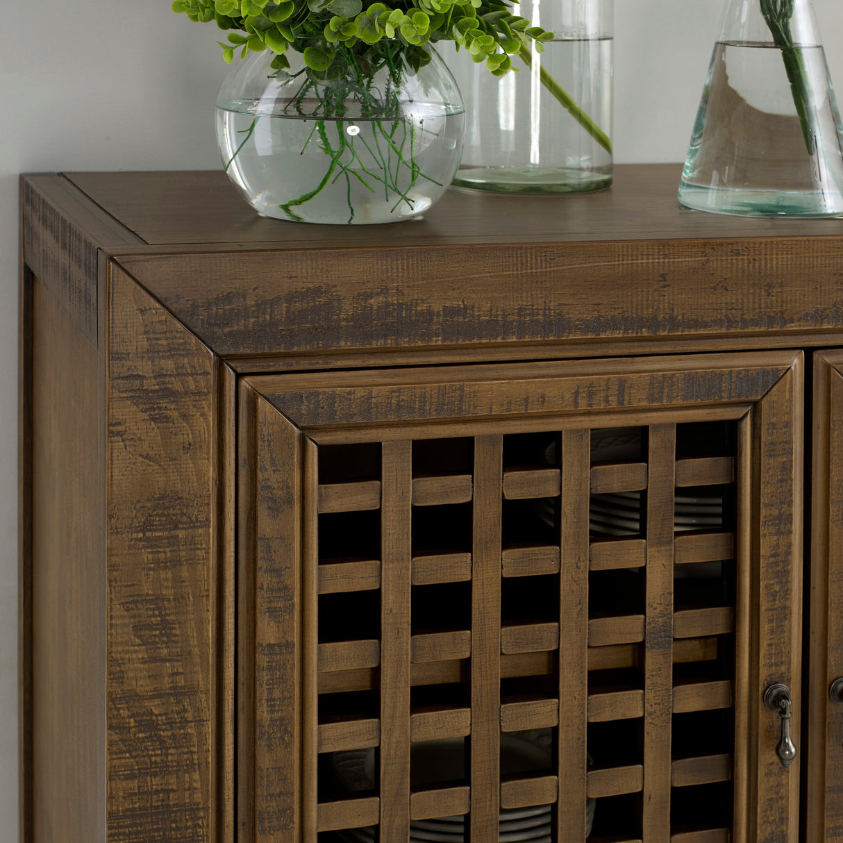 Steve Silver Raissa 70-inch Hand-rubbed Distressed Accent Cabinet