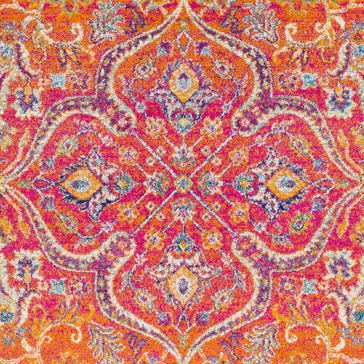 Livabliss Roanoke Vintage Persian Medallion Pink/Multi Area Rug - 2' x 3'/Surplus