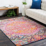 Livabliss Roanoke Vintage Persian Medallion Pink/Multi Area Rug - 2' x 3'/Surplus