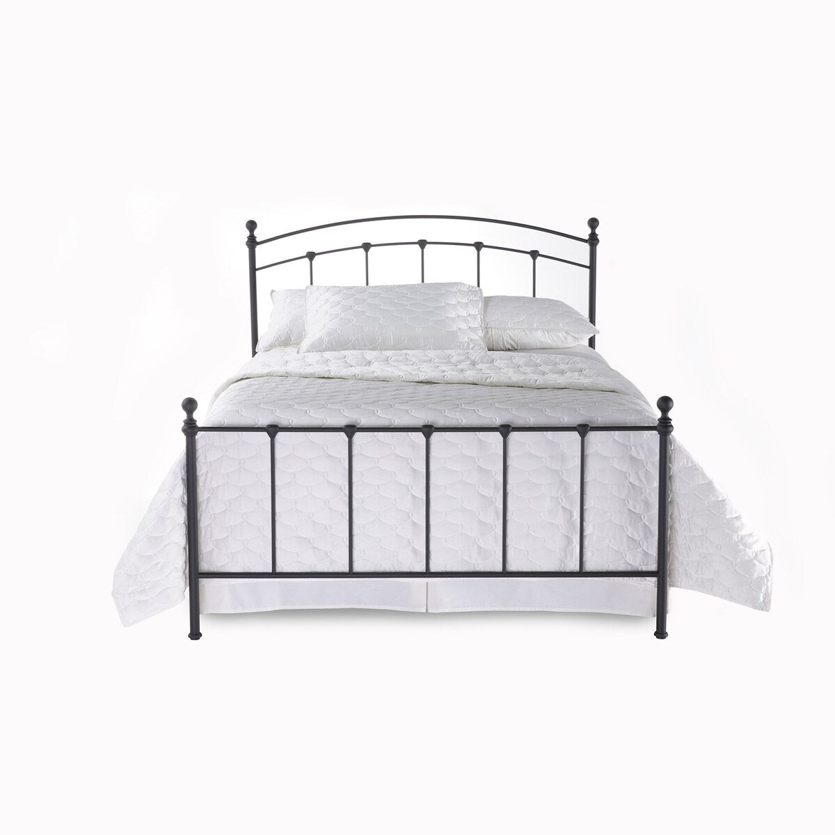 The Curated Nomad Rosa Metal Bed in Matte Black Finish