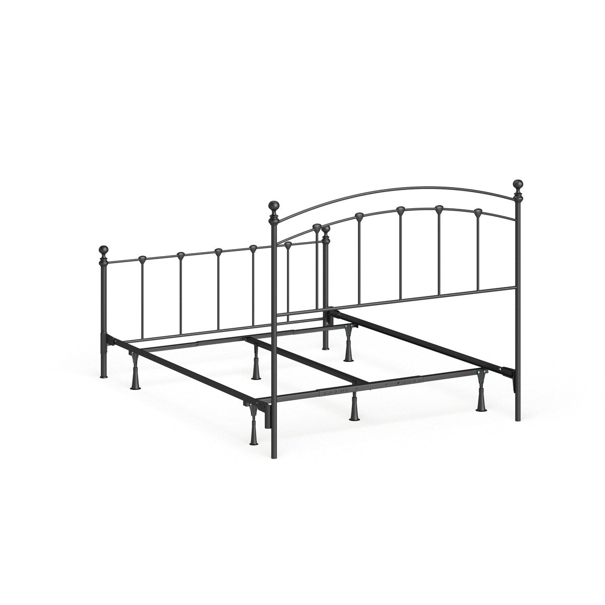 The Curated Nomad Rosa Metal Bed in Matte Black Finish