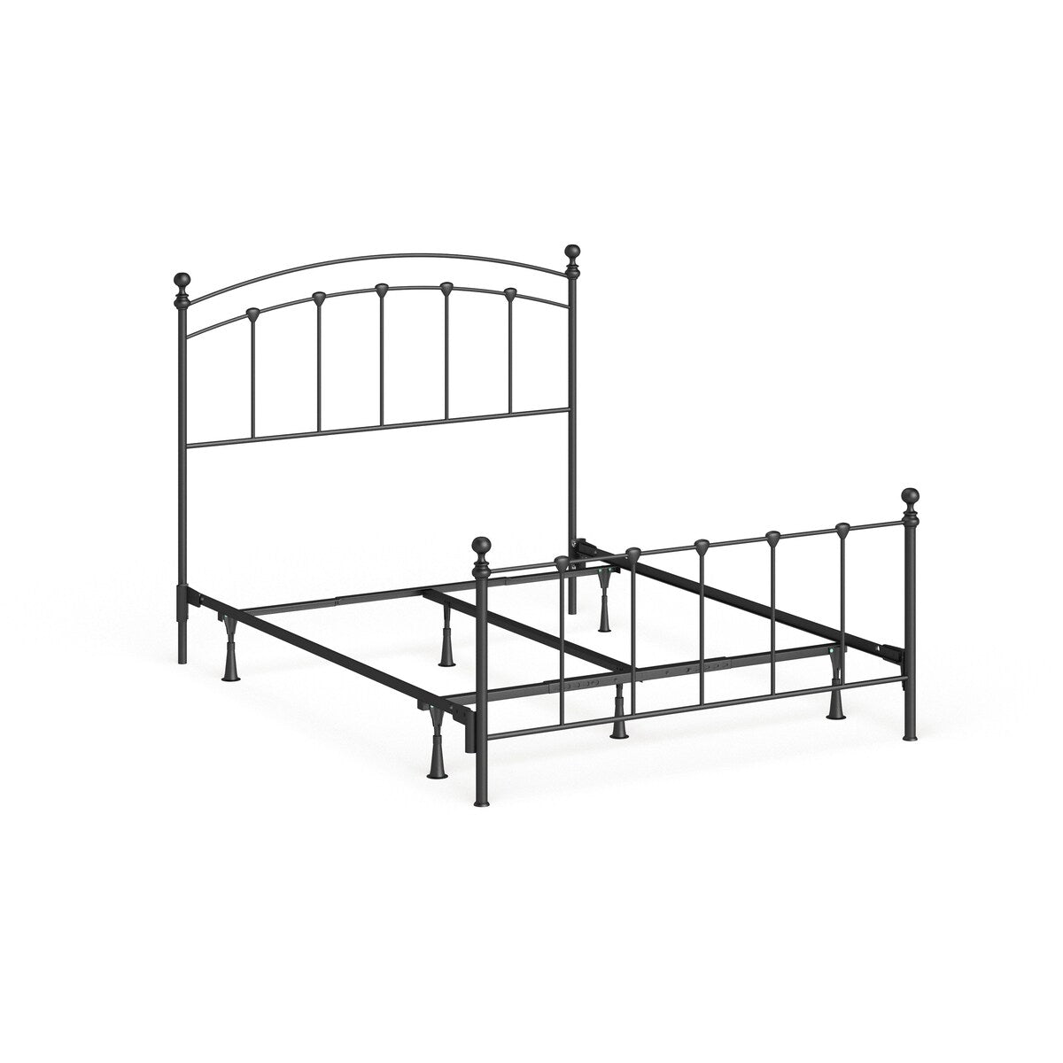 The Curated Nomad Rosa Metal Bed in Matte Black Finish